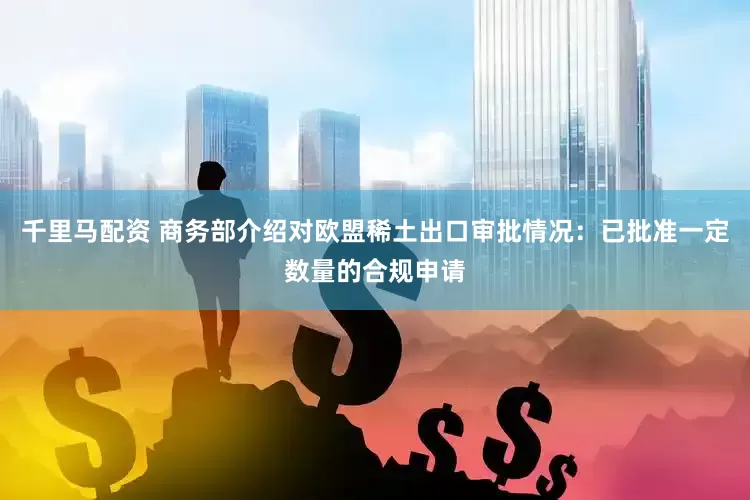 千里马配资 商务部介绍对欧盟稀土出口审批情况：已批准一定数量的合规申请